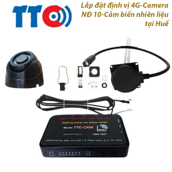 lắp đặt định vi 4g-camera nd 10-cảm biến nhiên liệu tại Huế