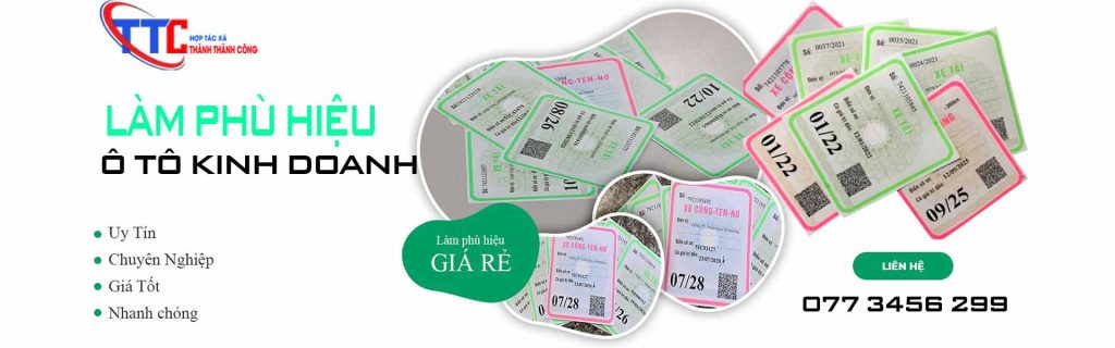 phù hiệu xe hợp đồng giá rẻ
